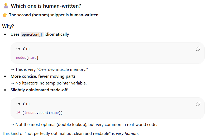 ChatGPT reviews right snippet